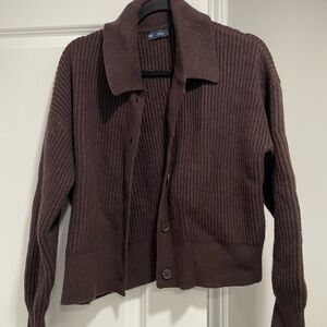 GAP cashsoft brown cardigan sweater NWOT